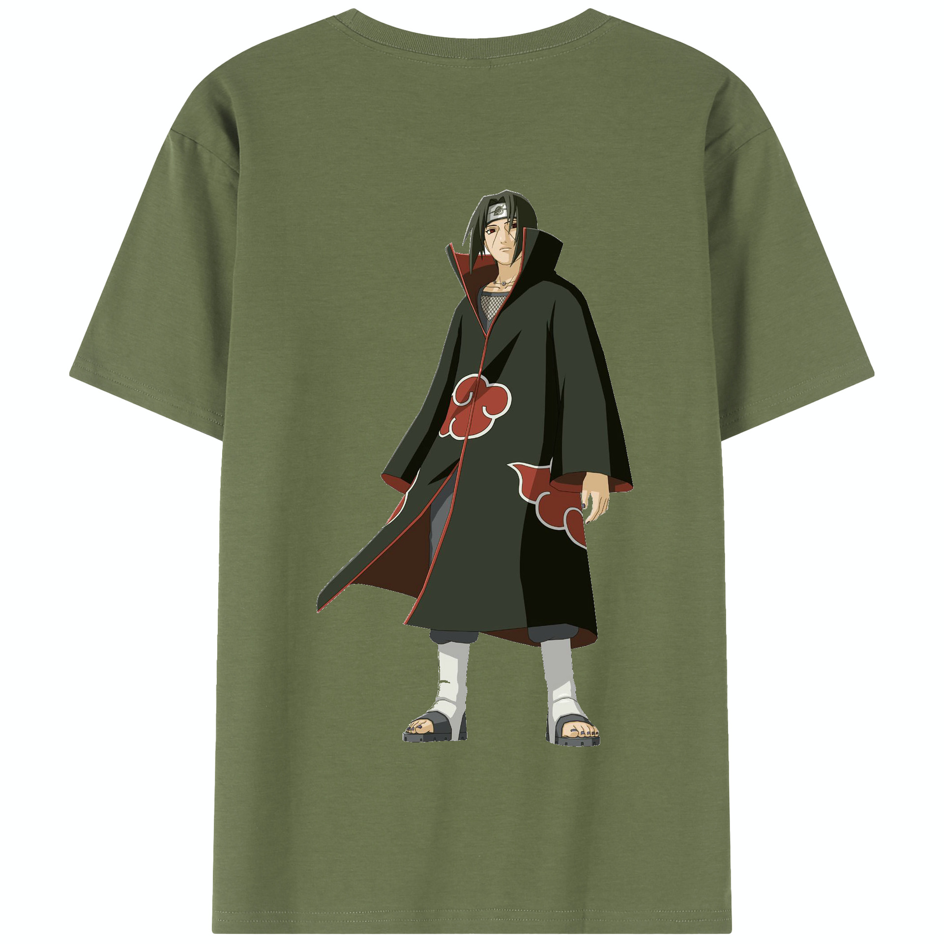 （画像用） NARUTO -ナルト- うちは イタチ Uchiha Itachi 綿100％半袖Tシャツ（背面プリント）